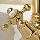 Vintage design enhåls handfatsblandare i mässing Tillverkad i Italien - Ursula Viadurini