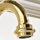 Vintage design enhåls handfatsblandare i mässing Tillverkad i Italien - Ursula Viadurini