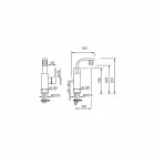 Tillverkad i Italien Design High Swivel Bidet Mixer for Bidet - Panela Viadurini