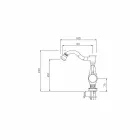 Bidéblandare med hög vridbar pip Tillverkad i Italien - Neno Viadurini