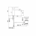 Bidéblandare med kromfinishavlopp Tillverkad i Italien - Galla Viadurini