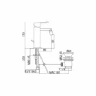 Bidéblandare i kromfinish med avlopp tillverkad i Italien - Medida Viadurini