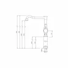 High Barrel Tvättställsblandare 13 cm Extension Tillverkad i Italien - Neno Viadurini