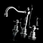 Modern mässing med tre håls handfatblandare tillverkad i Italien - Binsu Viadurini