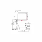 Tvättställsblandare med mässingsavlopp Tillverkad i Italien - Sindra Viadurini