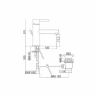 Modern badrumsblandare för krom mässing tillverkad i Italien - Ermia Viadurini