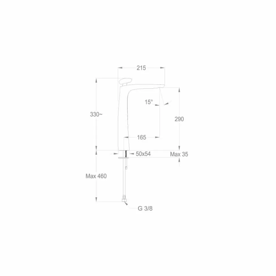 Tillverkad i Italien Design Brass Badrumsblandare - Besugo Viadurini