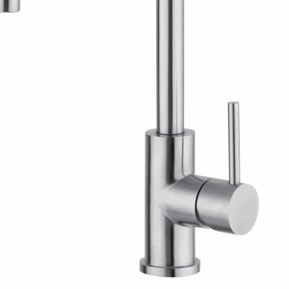 Justerbar köksblandare i rostfritt stål Made in Italy - Lilio Viadurini