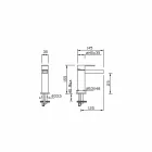 Design Tvättställsblandare utan avlopp Tillverkad i Italien - Bibo Viadurini