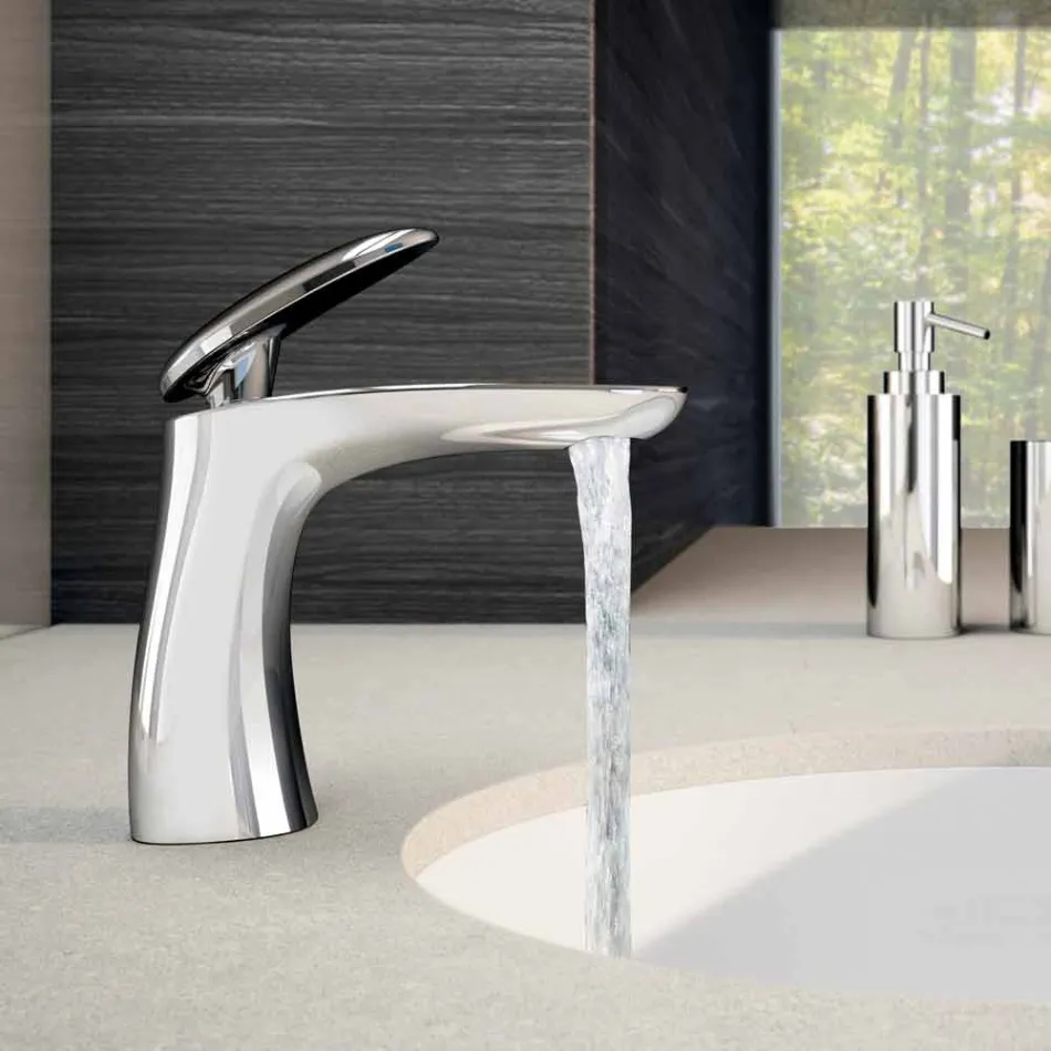 Krom Mässing Tvättställsblandare Tillverkad i Italien - Filipo Viadurini