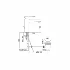 Modern design mässing handfatblandare tillverkad i Italien - Sindra Viadurini