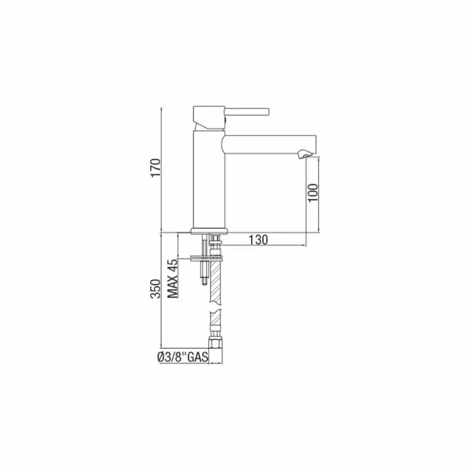Mässingsblandare Kromfinish Tillverkad i Italien - Ermia Viadurini