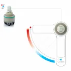 Mässing Utökad handfatblandare utan avlopp Tillverkad i Italien - Sindra Viadurini