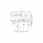 Modern inbyggd badblandare i mässing tillverkad i Italien - Sika Viadurini