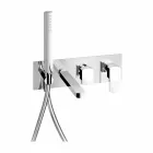 Modern inbyggd badblandare i mässing tillverkad i Italien - Sika Viadurini