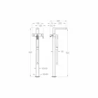 Modern golvbadblandare tillverkad i Italien - Pirio Viadurini