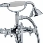 Klassisk golvbadkarblandare i mässing tillverkad i Italien - Lisca Viadurini