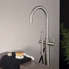 Extern golvstående badkarsblandare i AISI 316L rostfritt stål - klor Viadurini