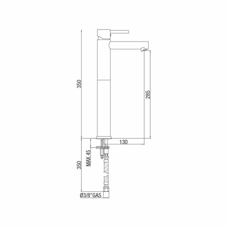 Utökad handfatblandare utan avlopp Tillverkad i Italien - Ermia Viadurini