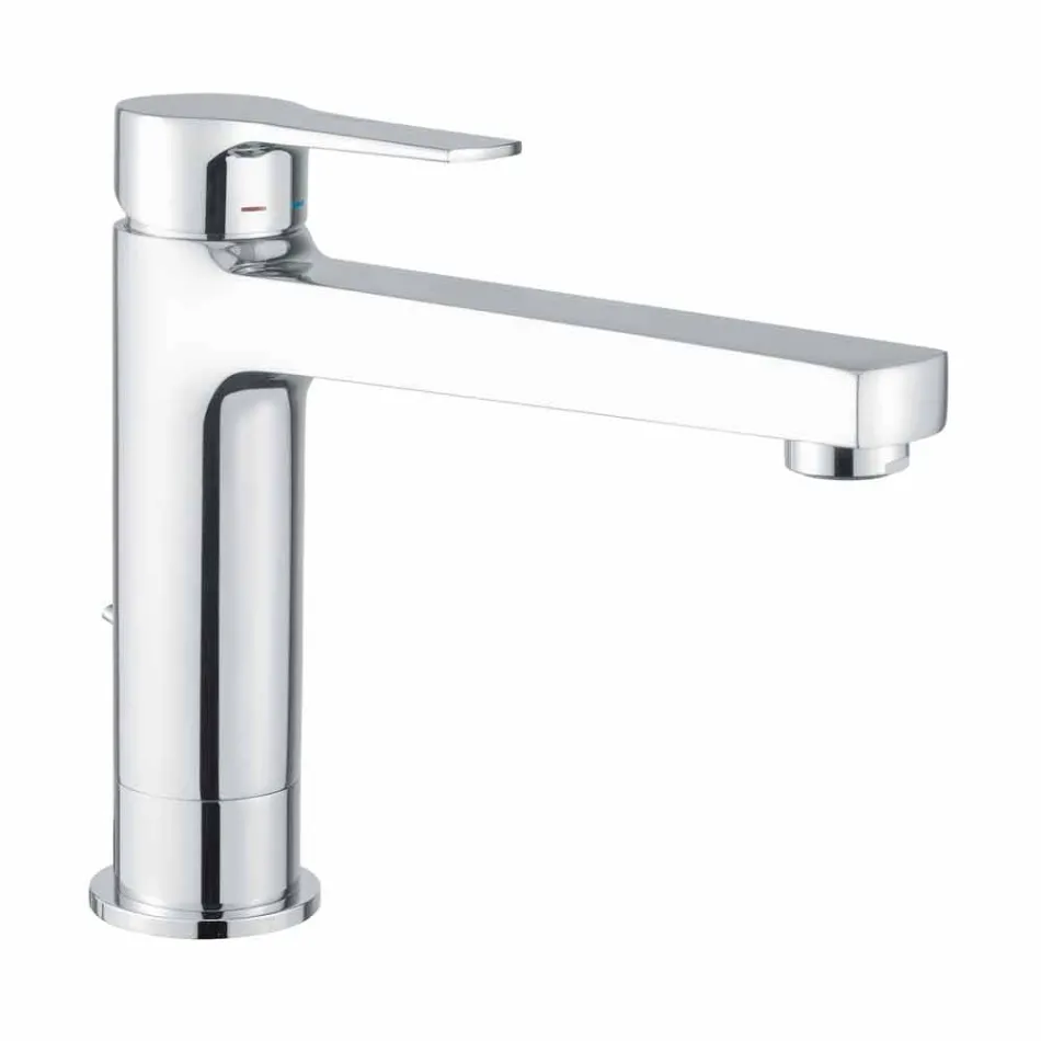 Utökad mixer utan avlopp för tvättställ i mässing Made in Italy - Sindra Viadurini