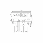 Inbyggd badblandare med avledare tillverkad i Italien - Panela Viadurini