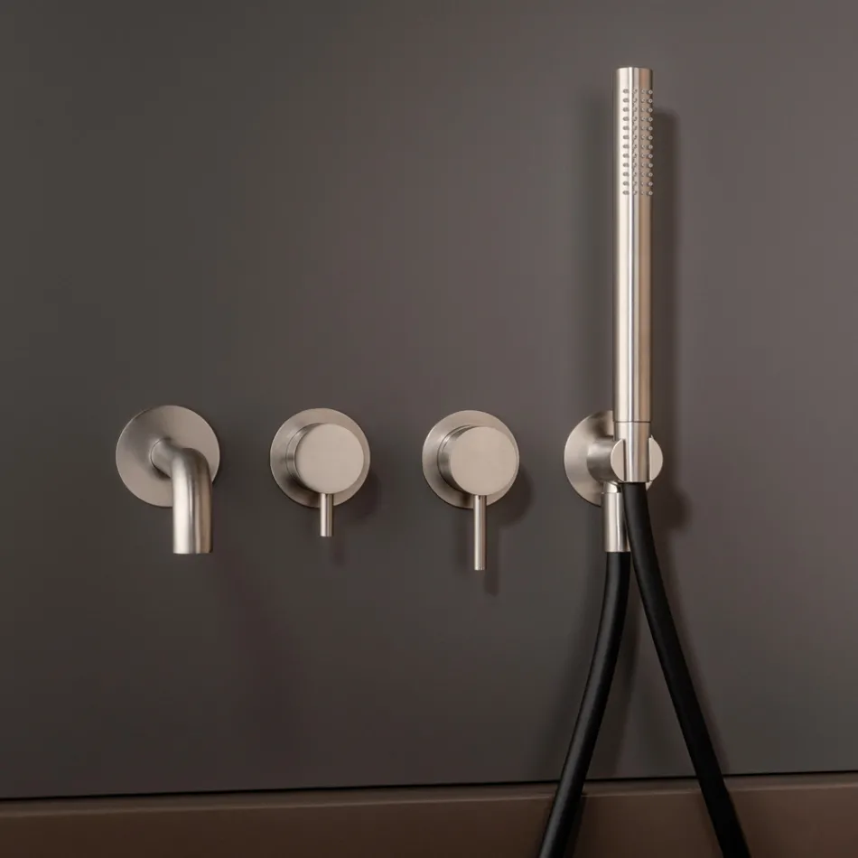 Inbyggd badkarsblandare i rostfritt stål AISI 316L - Klor Viadurini