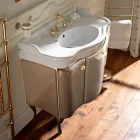 Skåp med två dörrar och blank lackad korg Tillverkad i Italien - Godis Viadurini