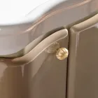 Skåp med två dörrar och blank lackad korg Tillverkad i Italien - Godis Viadurini