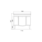 Skåp med två dörrar och blank lackad korg Tillverkad i Italien - Godis Viadurini