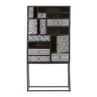 Etniskt mosaikskåp 4 dörrar 6 lådor i mangoträ - Vanitoso Viadurini