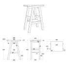 Badrumsmöbler i återvunnen teak med gul halvböjd topp - Raomi Viadurini