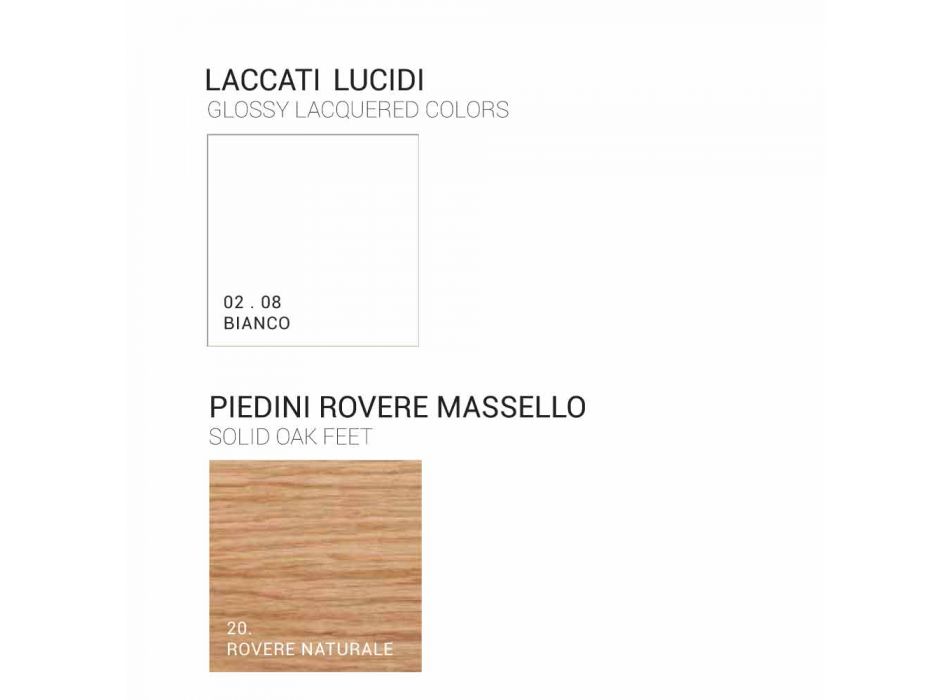 Badrumsskåp med handfat i lackat trä 120x85x46cm Amber, tillverkat i Italien Viadurini