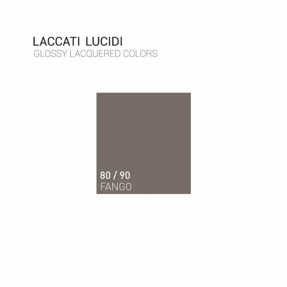 Badrumsskåp med integrerad design träfack Arya, tillverkad i Italien Viadurini