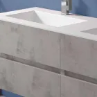 Dubbel tvättställsskåp, modern design hängande i fyra ytor - dubblett Viadurini