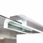 Modernt upphängd badrumsskåp med handfat och designspegel - Michele Viadurini