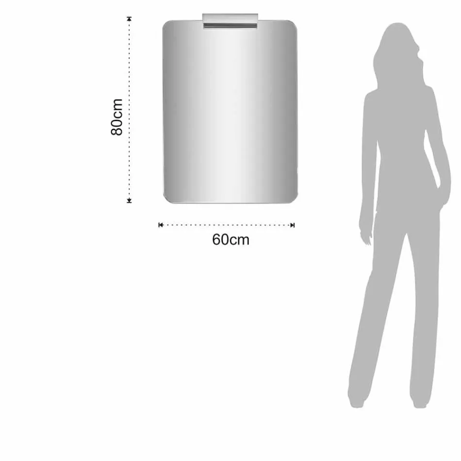 Modernt upphängd badrumsskåp med handfat och designspegel - Michele Viadurini