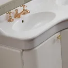 Enfärgat badrumsskåp med vitt keramiskt tvättställ - godis Viadurini