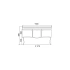 Enfärgat badrumsskåp med vitt keramiskt tvättställ - godis Viadurini