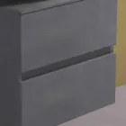 Upphängt badrumsskåp med rund tvättställ, modern design - Dumbo Viadurini