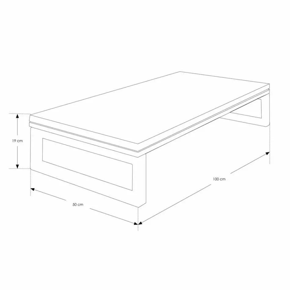 Upphängt badrumsskåp i teak med handdukshållare i rostfritt stål - Saverno Viadurini