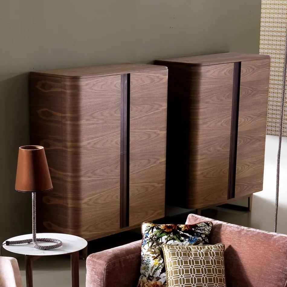 Designskåp i 2A Grilli massivt trä York tillverkat i Italien Viadurini