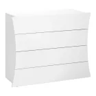 Mobil Vit låda 4 lådor Design i hållbart trä - Sabine Viadurini