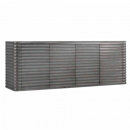 Mobil med 4 trädörrar gjuten konstruktion, L230xP49 cm, Dana Viadurini