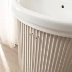 Skåp med två dörrar och en hylla med tvättställ Made in Italy - Godis Viadurini