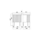 Skåp med två dörrar och en hylla med tvättställ Made in Italy - Godis Viadurini