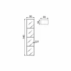 Mobil badbehållaren med 4 fack, L300x H1400 mm, Adelia Viadurini