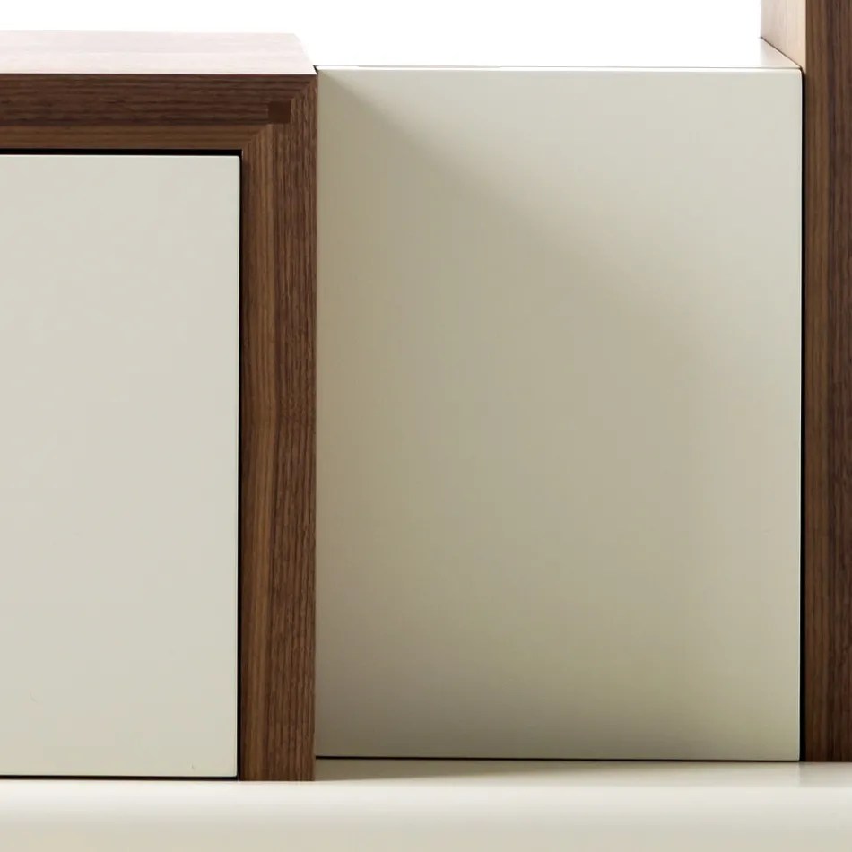 Grilli My Cat design träbehållare skåp tillverkad i Italien Viadurini