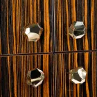 Modern mobil behållare med 4 dörrar i polerad ebony wood Ada Viadurini