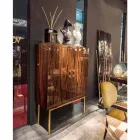 Modern mobil behållare med 4 dörrar i polerad ebony wood Ada Viadurini