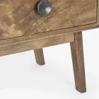 Mobil skänk 2 dörrar 3 lådor i vintage mangoträ - Desiderio Viadurini